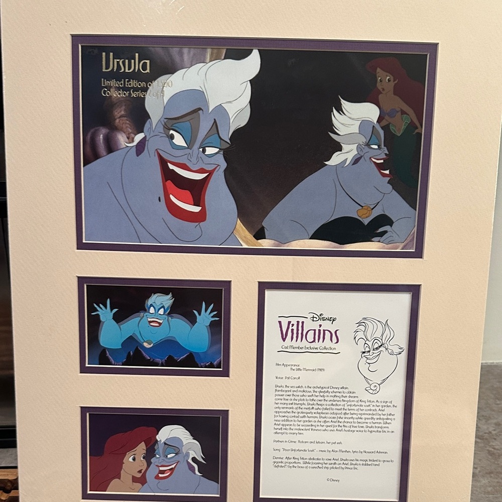 Disney Villains Ursula Art with Blue and Red Accents